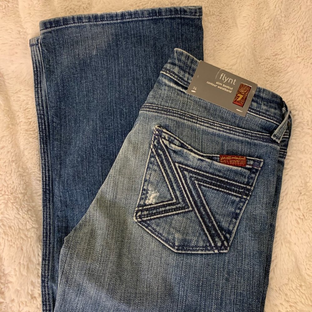 NWT 7 For All Mankind Flynt Bootcut Jeans - Sz 24
